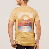 Psalm 118:24 Dit is de dag  Tri-Blend Shirt (Achterkant)