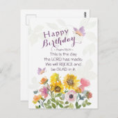 Psalm 118:24 Dit is de Dag van de Bloembloemen Briefkaart (Voorkant / Achterkant)