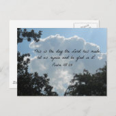 Psalm 118:24 Dit is de dag van de Heer... Briefkaart (Voorkant / Achterkant)