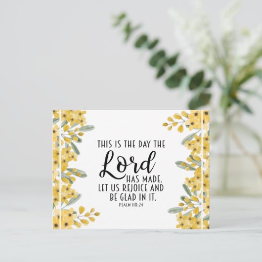 Psalm 118:24 Dit is de Dag van de Heer Briefkaart (Staand voorkant)