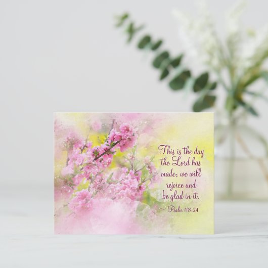 Psalm 118:24 Dit is de Dag van de Heer Briefkaart (Staand voorkant)