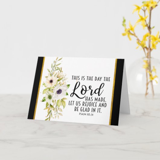 Psalm 118:24 Dit is de Dag van de Heer Kaart (Gele Bloem)