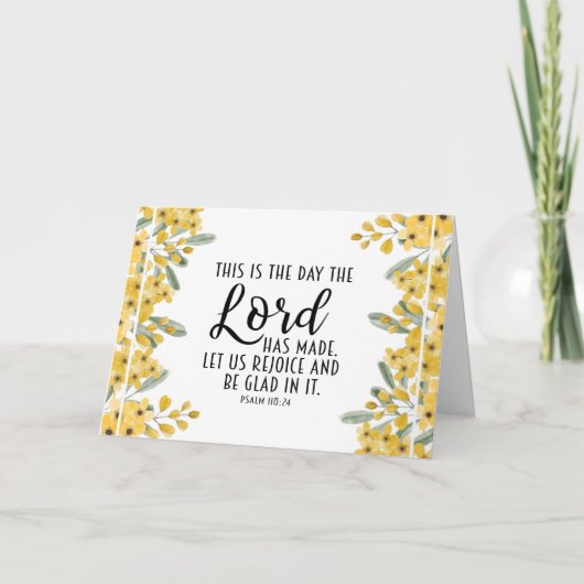 Psalm 118:24 Dit is de Dag van de Heer Kaart (Voorkant)