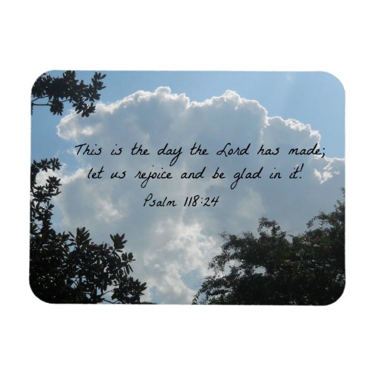 Psalm 118:24 Dit is de dag van de Heer... Magneet (Horizontaal)