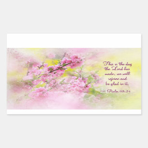 Psalm 118:24 Dit is de Dag van de Heer Rechthoekige Sticker