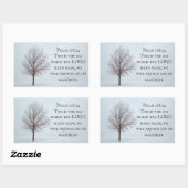 Psalm 118:24 Dit is de dag van de winterboom Rechthoekige Sticker (Vel)
