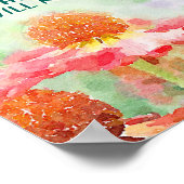 psalm 118:24 Dit is de dag, Waterverf bloemen Poster (Hoek)