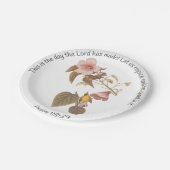 Psalm 118:24 en Blauwe Winged Gele Warbler Bird Papieren Bordje (Gekanteld)