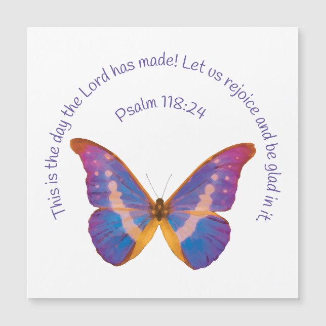 Psalm 118:24 en Waterverf Butterfly (Voorkant)