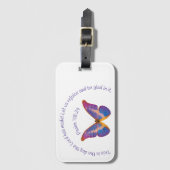 Psalm 118:24 en Waterverf Butterfly Bagagelabel (Voorkant (verticaal))