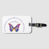 Psalm 118:24 en Waterverf Butterfly Bagagelabel (Voorkant (horizontaal))