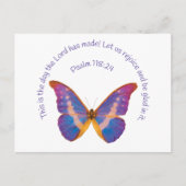 Psalm 118:24 en Waterverf Butterfly Briefkaart (Voorkant)