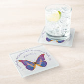 Psalm 118:24 en Waterverf Butterfly Glazen Onderzetter (Schuin)