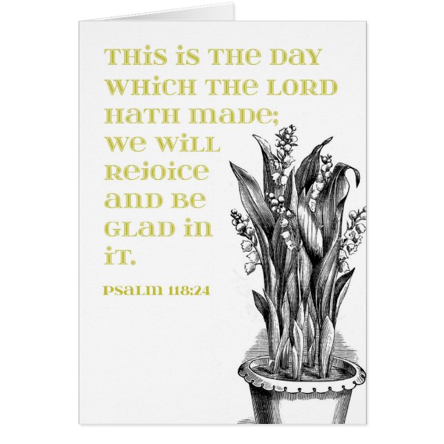 Psalm 118:24 Groene Lilies van de vallei (Voorkant)