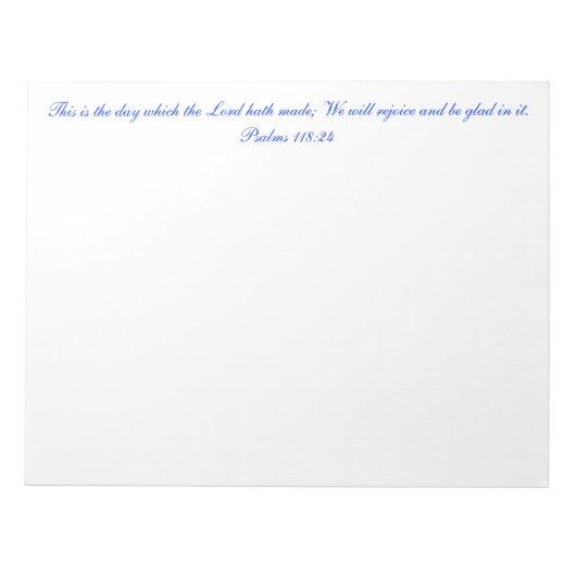 Psalm 118:24 Groot notitieblok (Voorkant)