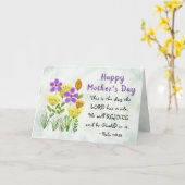 Psalm 118:24 Inspirerend Moederdag van Floral Kaart (Gele Bloem)