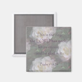 Psalm 118:24 ~ Laten we blij zijn Magneet (Voorkant / Achterkant)