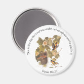 Psalm 118:24 met Baltimore Oriole Family Magneet (Voorkant / Achterkant)