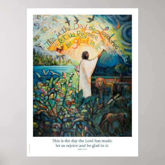 Psalm 118:24 Poster, dit is de dag Poster (Voorkant)