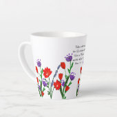 Psalm 118:24 Religieus Christelijk Verse Bloemen Latte Mok (Linkerhoek)