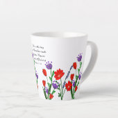Psalm 118:24 Religieus Christelijk Verse Bloemen Latte Mok (Rechterhoek)
