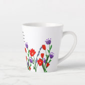 Psalm 118:24 Religieus Christelijk Verse Bloemen Latte Mok (Rechts)