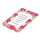 Psalm 118:24 Rode rozenmagneet Magneet (Linkerzijde)