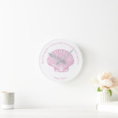 Psalm 118:24 This is the Day with Seashell Ronde Klok (Huis)