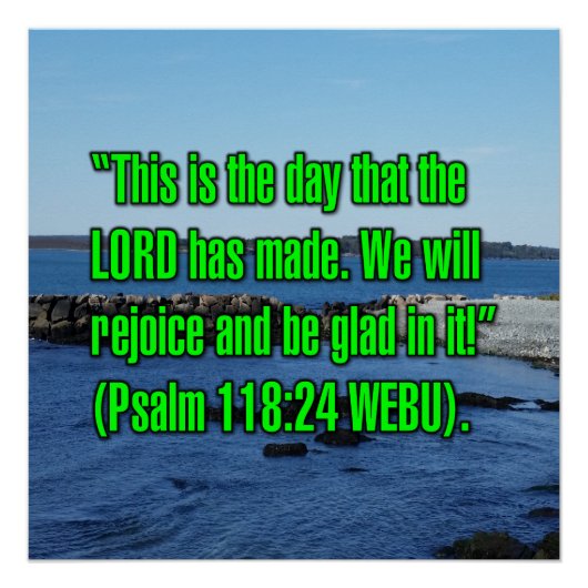 Psalm 118:24 WEBU Perfect Poster (Voorkant)