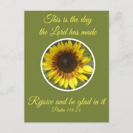 Psalm 118:24 Zonnebloem Briefkaart