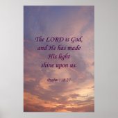 Psalm 118:27 Heer is God Poster (Voorkant)