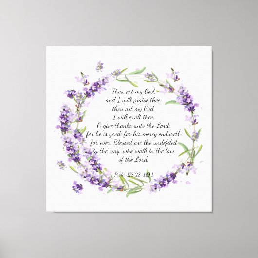 Psalm 118: 28-119:1 acryldruk canvas afdruk (Voorkant)