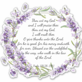 Psalm 118: 28-119:1 sticker