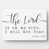 Psalm 118:6 Bijbellenhandschrift voor gevarieerd g Fotoplaat (voorkant)