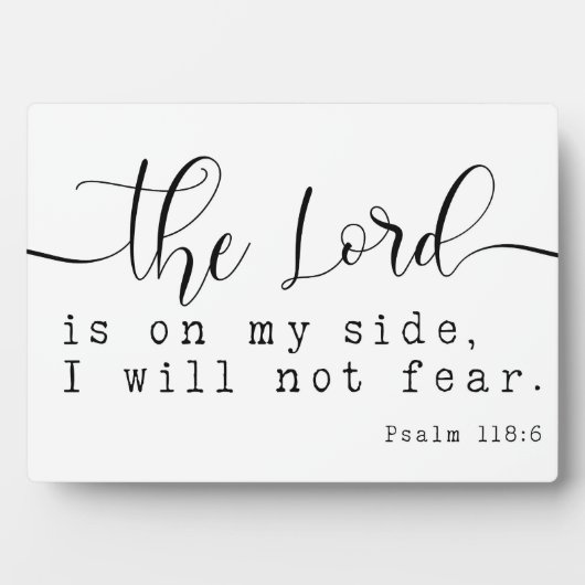 Psalm 118:6 Bijbellenhandschrift voor gevarieerd g Fotoplaat (voorkant)