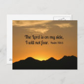 Psalm 118:6 De Heer is aan mijn kant... Briefkaart (Voorkant / Achterkant)