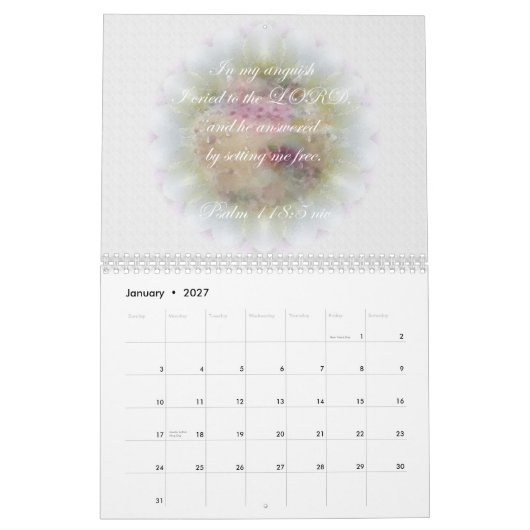 Psalm 118 ~ Agenda voor scripts Kalender (Jan 2027)