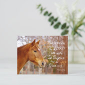 Psalm 118 Bijbelse Briefkaarten van kastanjepaarde (Staand voorkant)