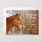 Psalm 118 Bijbelse Briefkaarten van kastanjepaarde (Voorkant / Achterkant)