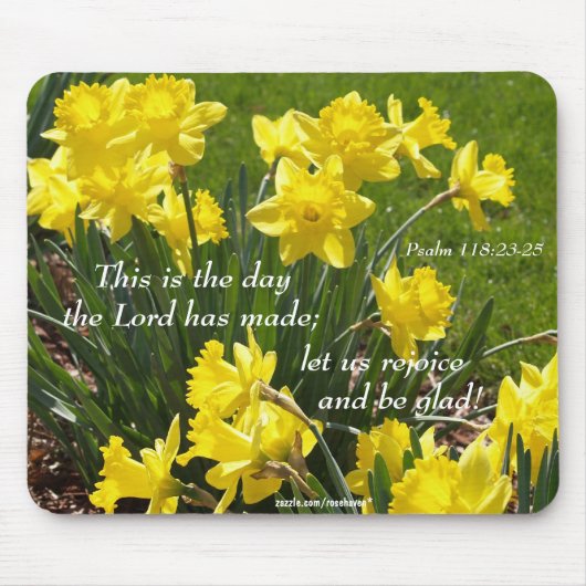 Psalm 118 Daffodil Mousepad Muismat (Voorkant)