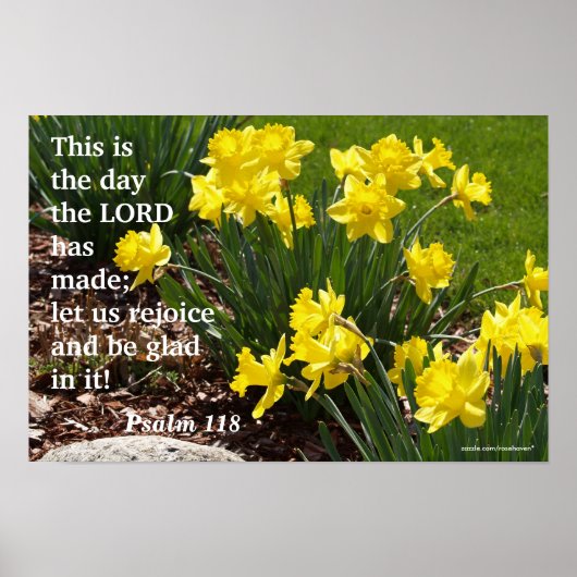 Psalm 118 Daffodil Poster (Voorkant)