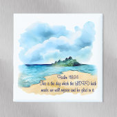 Psalm 118 De Dag Des Heren Bewolkte Strand Magneet