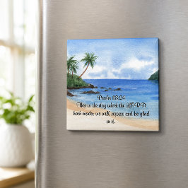 Psalm 118 De Dag van de Heer Palmboom Magneet