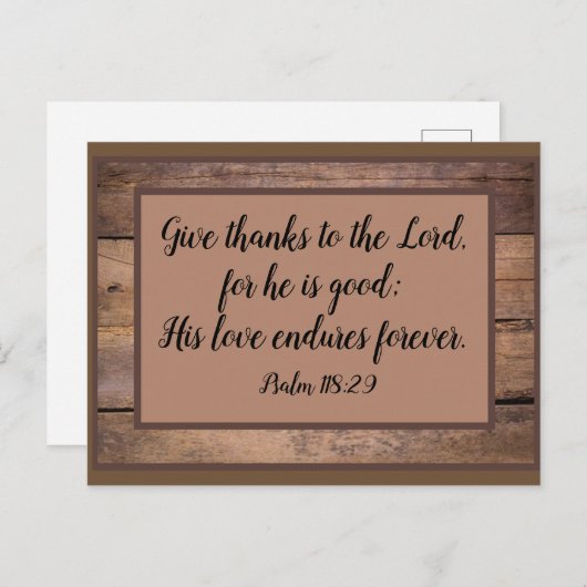 Psalm 118 Scripture Verse Post Card Briefkaart (Voorkant / Achterkant)