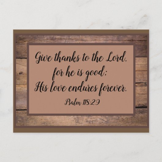 Psalm 118 Scripture Verse Post Card Briefkaart (Voorkant)