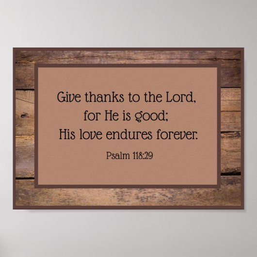 Psalm 118 Scripture Verse Poster (Voorkant)