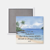 Psalm 118 The Lord's Day Palm Trees Magneet (Voorkant / Achterkant)