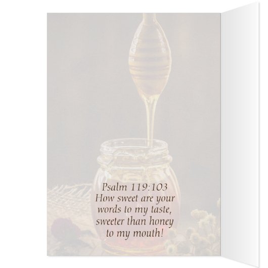 Psalm 119:103 Je woorden zijn zoeter dan honing (Binnen (Links))