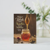 Psalm 119:103 Je woorden zijn zoeter dan honing Briefkaart (Staand voorkant)