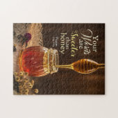 Psalm 119:103 Je woorden zijn zoeter dan honing Legpuzzel (Horizontaal)